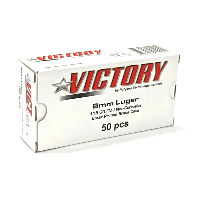 Amunicja VICTORY 9mm LUGER 115gr FMJ